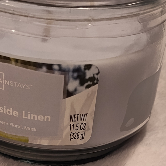 NEW! Mainstays Beachside Linen Candle 11.5oz - Picture 5 of 7